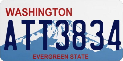 WA license plate ATT3834