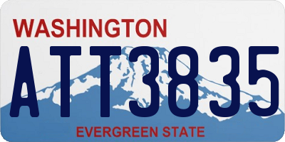WA license plate ATT3835