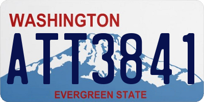 WA license plate ATT3841