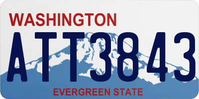 WA license plate ATT3843