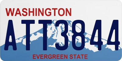 WA license plate ATT3844