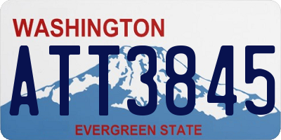 WA license plate ATT3845