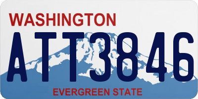 WA license plate ATT3846