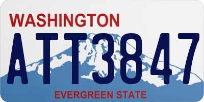 WA license plate ATT3847