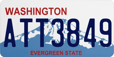 WA license plate ATT3849