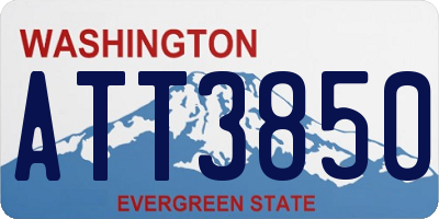 WA license plate ATT3850