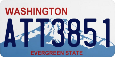 WA license plate ATT3851