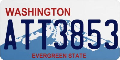 WA license plate ATT3853