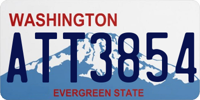 WA license plate ATT3854