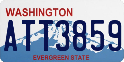 WA license plate ATT3859