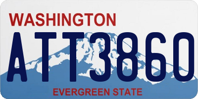 WA license plate ATT3860