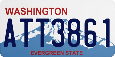 WA license plate ATT3861