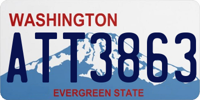 WA license plate ATT3863
