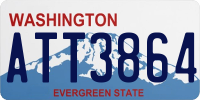WA license plate ATT3864