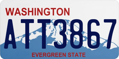 WA license plate ATT3867