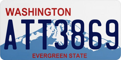 WA license plate ATT3869
