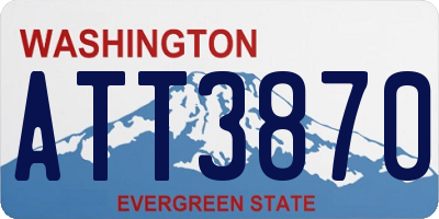 WA license plate ATT3870