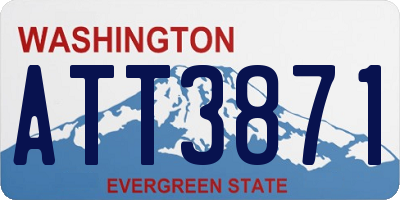 WA license plate ATT3871