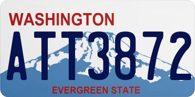 WA license plate ATT3872