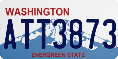 WA license plate ATT3873