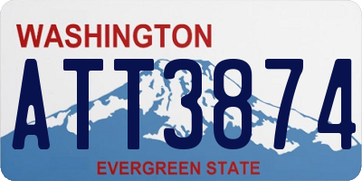 WA license plate ATT3874