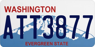 WA license plate ATT3877