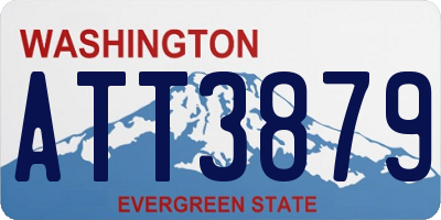 WA license plate ATT3879