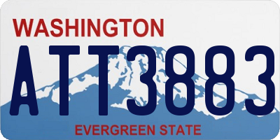 WA license plate ATT3883