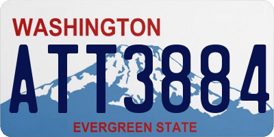 WA license plate ATT3884