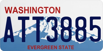 WA license plate ATT3885