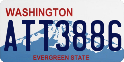 WA license plate ATT3886