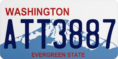 WA license plate ATT3887