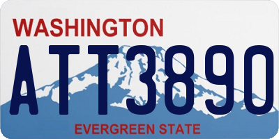 WA license plate ATT3890