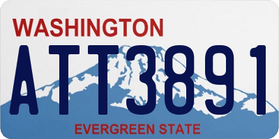 WA license plate ATT3891
