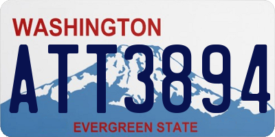 WA license plate ATT3894
