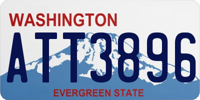 WA license plate ATT3896