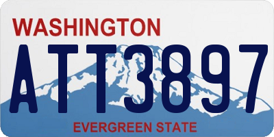 WA license plate ATT3897
