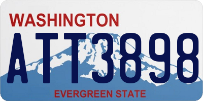 WA license plate ATT3898