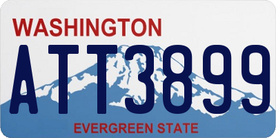 WA license plate ATT3899