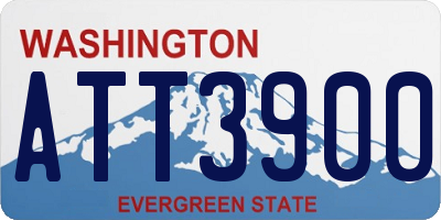 WA license plate ATT3900