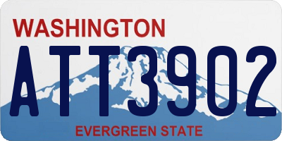 WA license plate ATT3902
