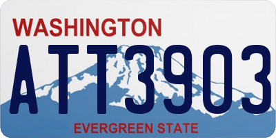 WA license plate ATT3903