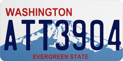WA license plate ATT3904