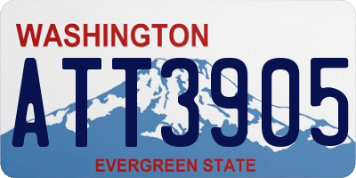WA license plate ATT3905