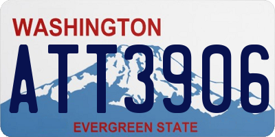 WA license plate ATT3906