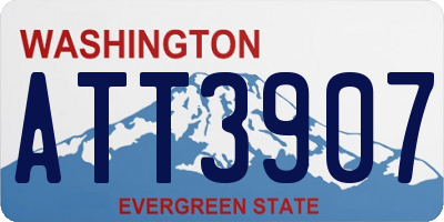 WA license plate ATT3907