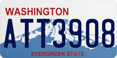 WA license plate ATT3908