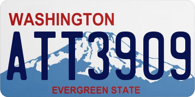 WA license plate ATT3909