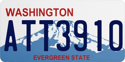 WA license plate ATT3910