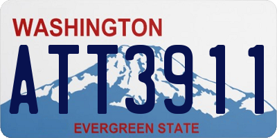 WA license plate ATT3911